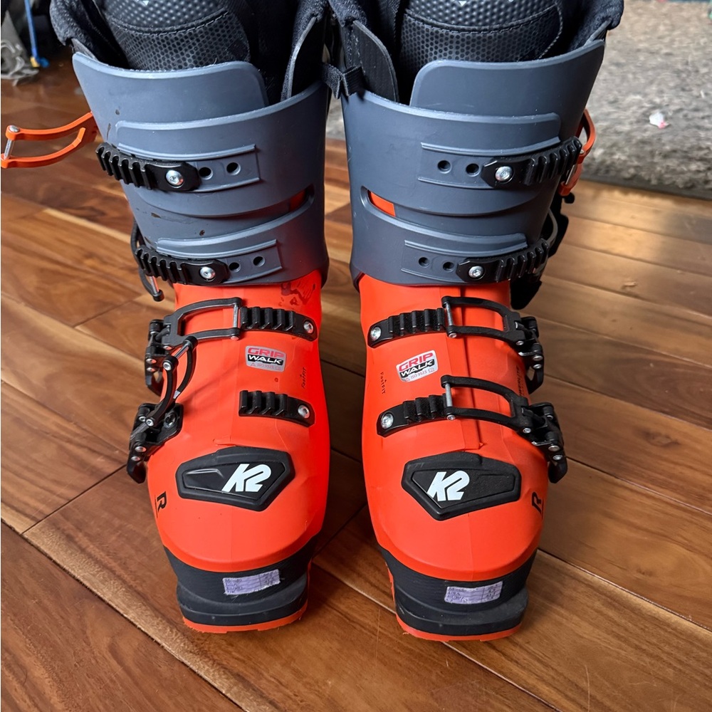K2 Recon Orange and Gray Ski Boots